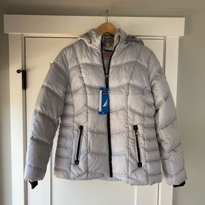 Nautica Women’s Silver Winter Puffer Coat